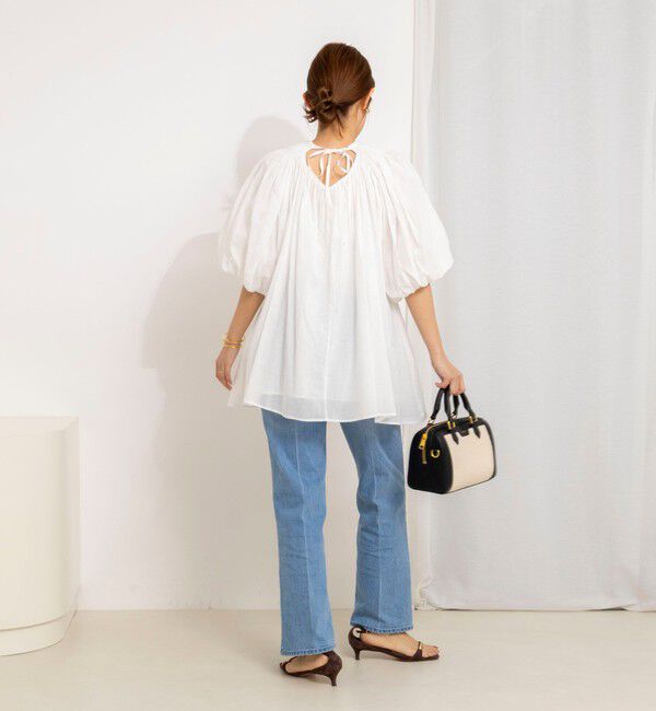 NOLLEY'S「ウォッシャブルハンドスモックバルーン袖ブラウス」|シャツ・ブラウス|