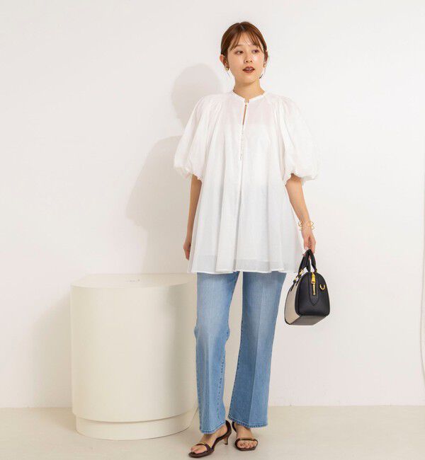 NOLLEY'S「ウォッシャブルハンドスモックバルーン袖ブラウス」|シャツ・ブラウス|