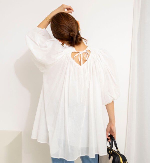 NOLLEY'S「ウォッシャブルハンドスモックバルーン袖ブラウス」|シャツ・ブラウス|
