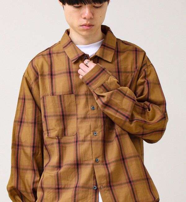GLOSTER「【奥行きのある色合い】オンブレチェック ロングスリーブシャツ」|シャツ・ブラウス|