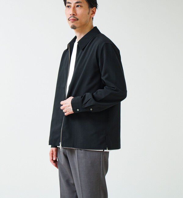 GLOSTER「【きれい見え快適素材】ドライポリ Classy Zipシャツ」|シャツ・ブラウス|