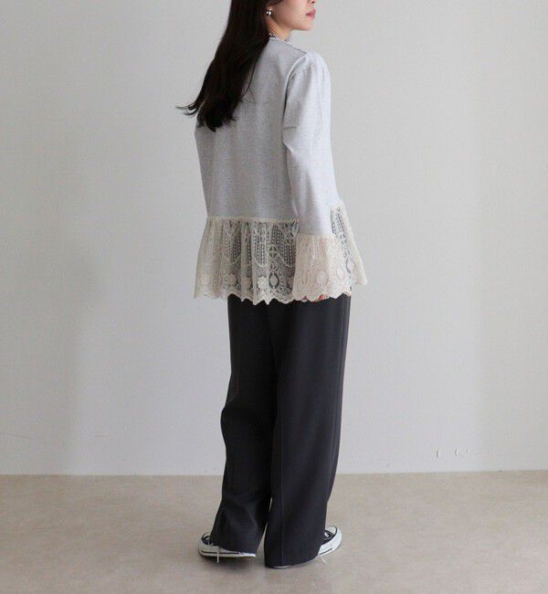 fredy emue「【4回目の追加販売！】レースドッキングロンTシャツ」|Tシャツ・カットソー|