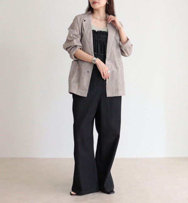 fredy emue「【MADE IN INDIA】シアー刺繍ジャケット」|テーラードジャケット|