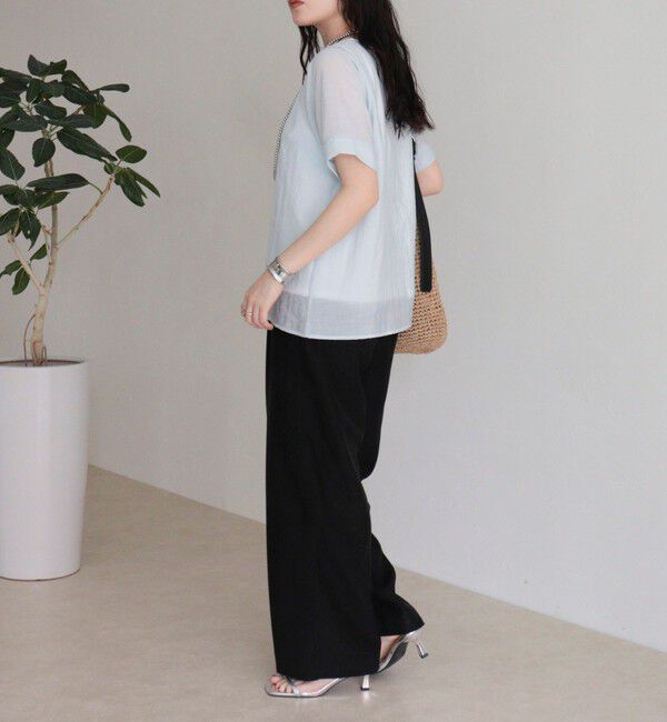 fredy emue「シアーレイヤード半袖ブラウス」|シャツ・ブラウス|