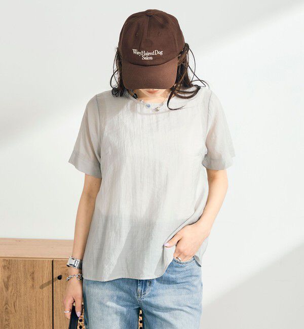 fredy emue「シアーレイヤード半袖ブラウス」|シャツ・ブラウス|