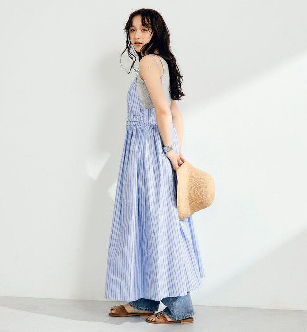 fredy emue「ストライプギャザーキャミワンピース」|ワンピース|
