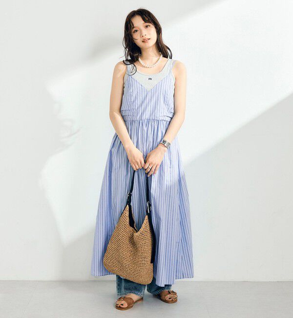 fredy emue「ストライプギャザーキャミワンピース」|ワンピース|