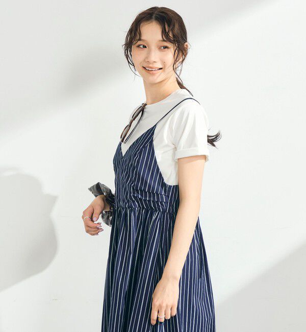 fredy emue「ストライプギャザーキャミワンピース」|ワンピース|