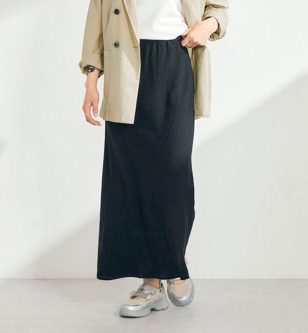 fredy emue「リネンマーメイドスカート」|スカート|ブラック