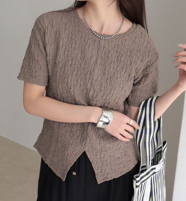 fredy emue「ぽこぽこ2WAYスリットプルオーバー」|Tシャツ・カットソー|