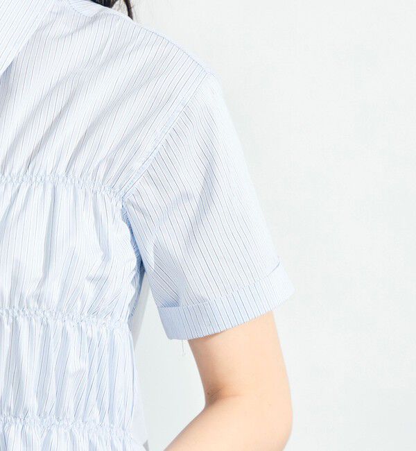 fredy emue「シャーリング半袖シャツ」|シャツ・ブラウス|
