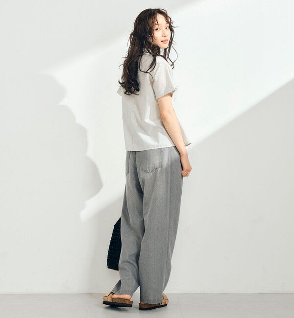 fredy emue「シャーリング半袖シャツ」|シャツ・ブラウス|