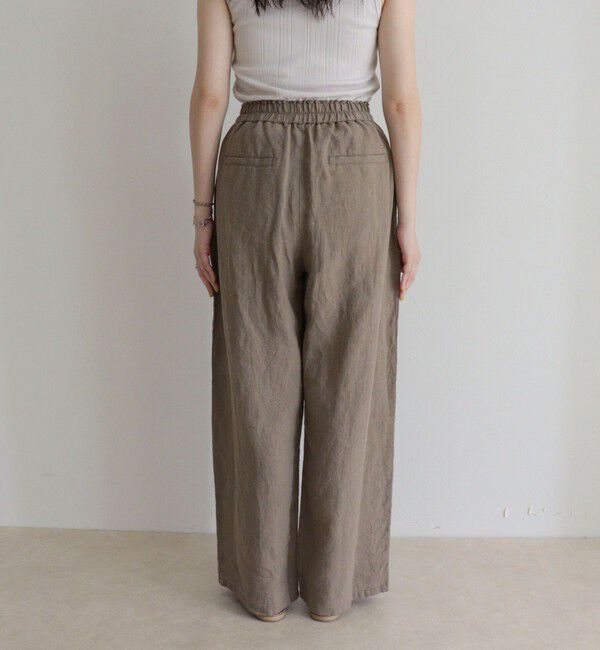 fredy emue「LINEN セミワイドリラクシーパンツ」|チノ|