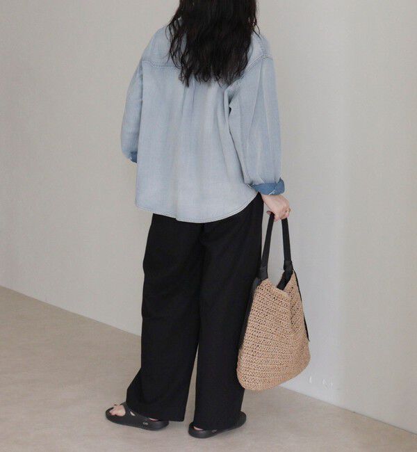 fredy emue「シアーデニムクロップドシャツ」|シャツ・ブラウス|