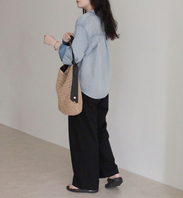 fredy emue「シアーデニムクロップドシャツ」|シャツ・ブラウス|