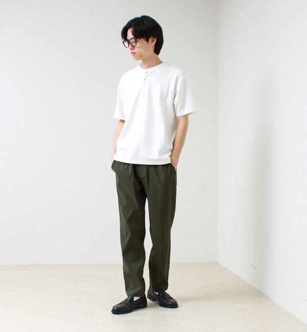 GLOSTER「【抗菌防臭】ポンチ素材 ヘンリーネックTシャツ」|Tシャツ・カットソー|