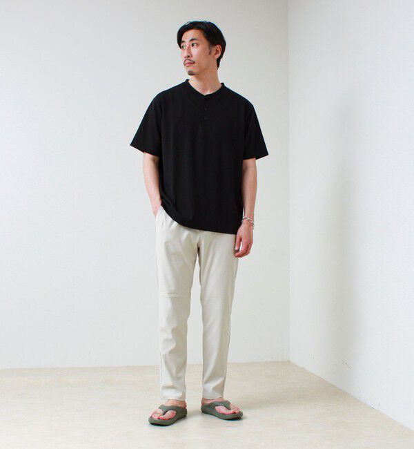 GLOSTER「【抗菌防臭】ポンチ素材 ヘンリーネックTシャツ」|Tシャツ・カットソー|