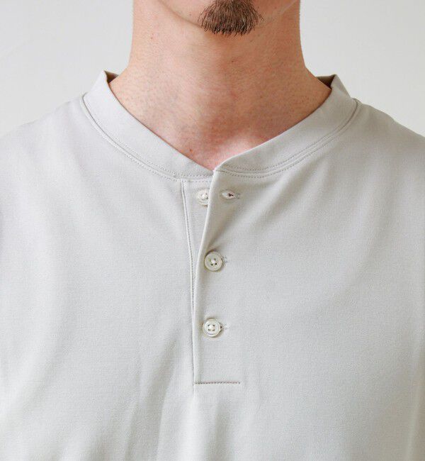 GLOSTER「【抗菌防臭】ポンチ素材 ヘンリーネックTシャツ」|Tシャツ・カットソー|