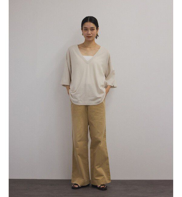 SALON adam et rope'「【J'aDoRe限定】【extreme cashmere（エクストリーム・カシミア）】deep V-neck T」|ニット・セーター|