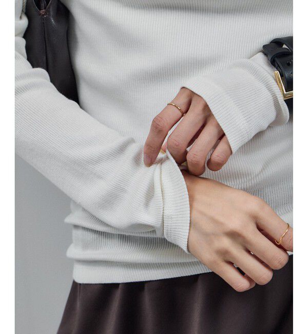 SALON adam et rope'「Hug Silkラウンドネックプルオーバー 2 / 新色追加」|Tシャツ・カットソー|