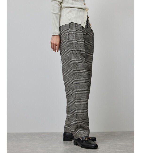 ROPE「ウールレーヨンクラシック2タックパンツ(ヘリンボーン/グレンチェック)/セットアップ対応」|その他|