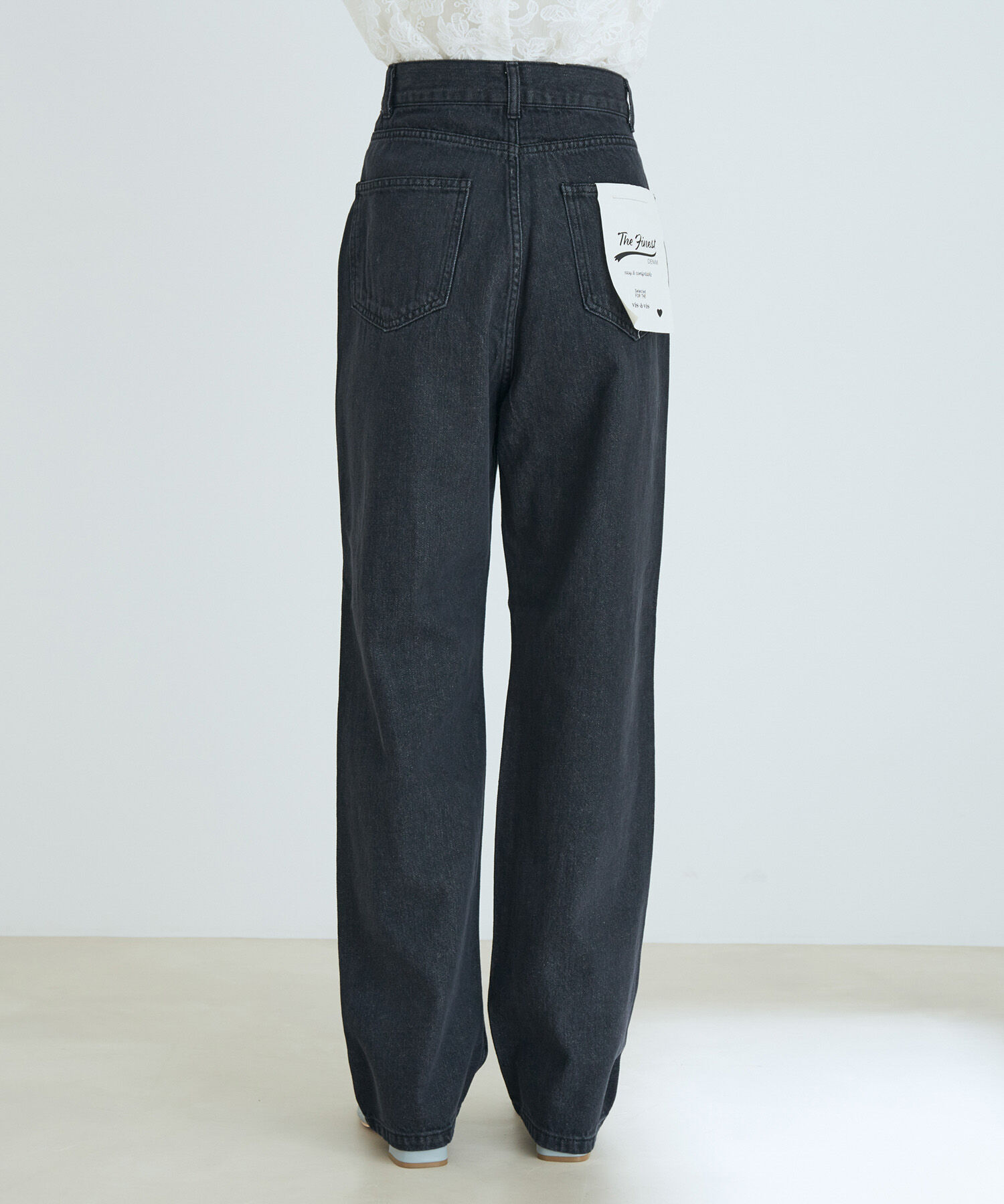 VIS「ツイル＆デニムストレートパンツ」|デニム|