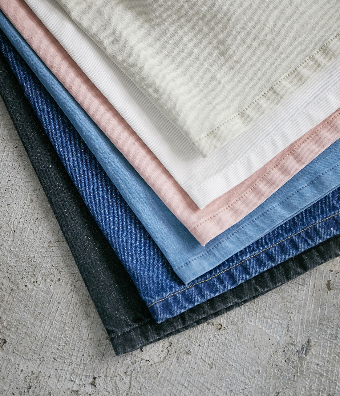 VIS「ツイル＆デニムストレートパンツ」|デニム|