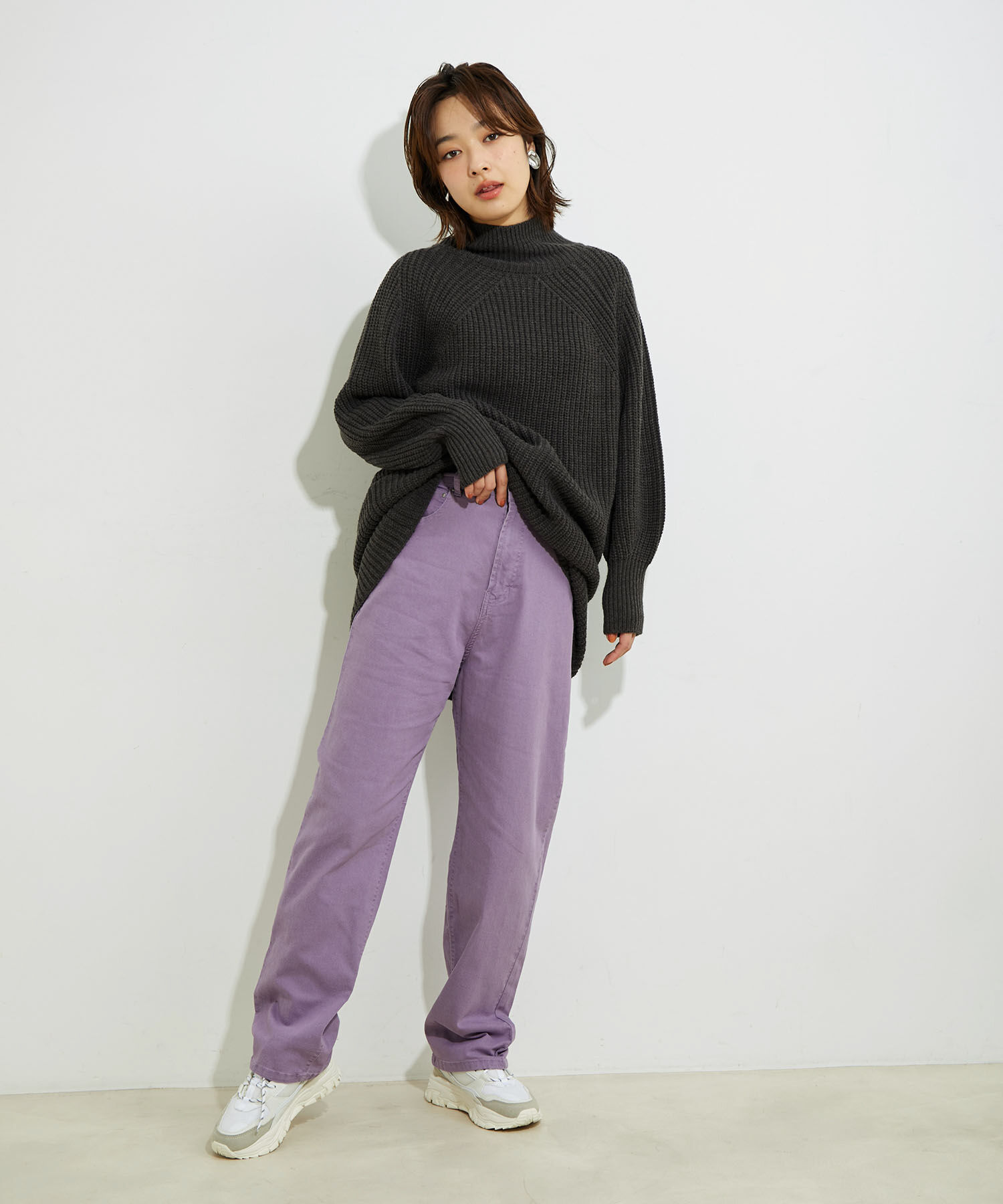 VIS「ツイル＆デニムストレートパンツ」|デニム|