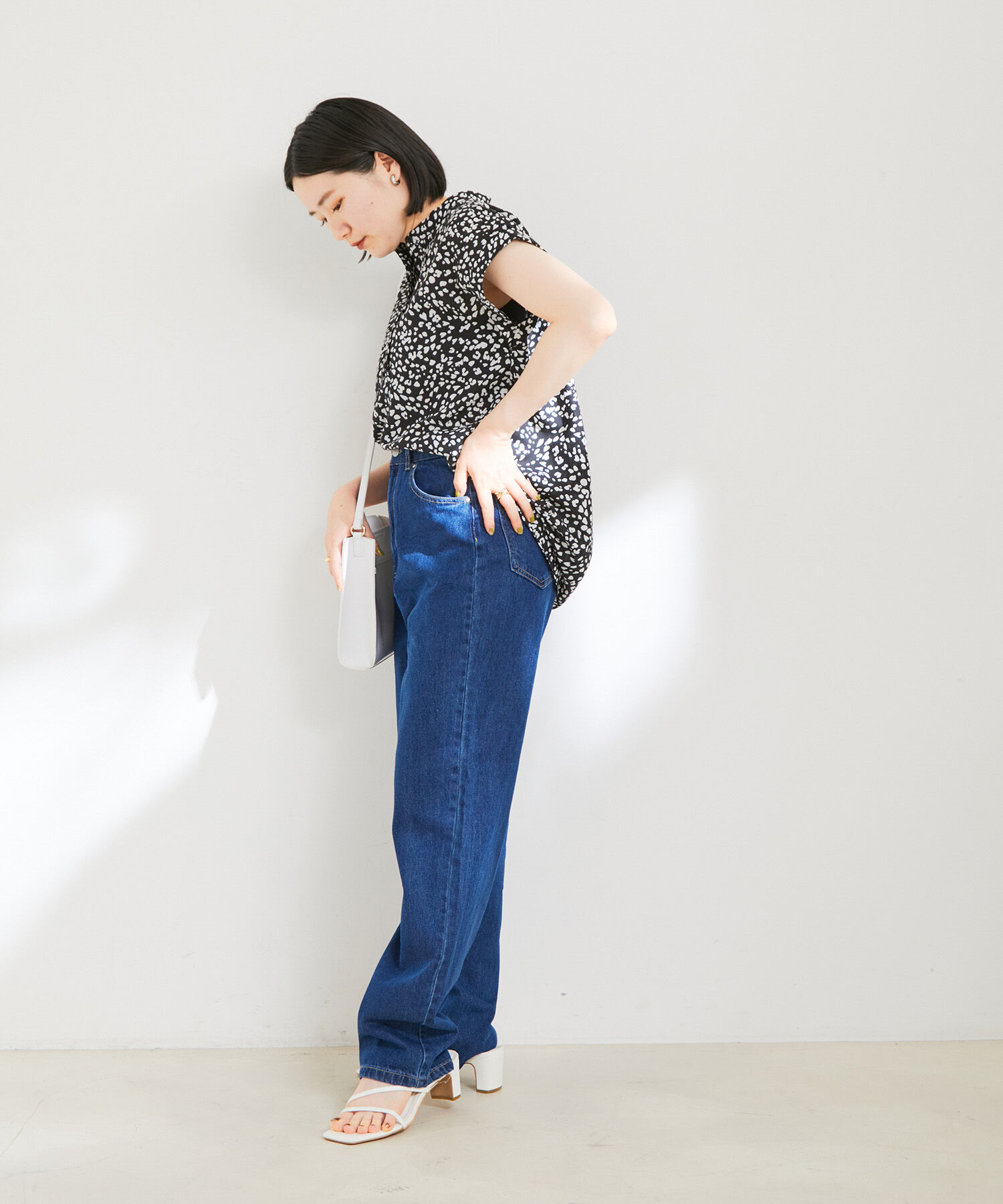 VIS「ツイル＆デニムストレートパンツ」|デニム|