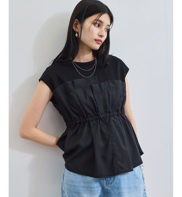VIS「【WEB限定】ビスチェドッキングペプラムカットソー」|Tシャツ・カットソー|ブラック(01)