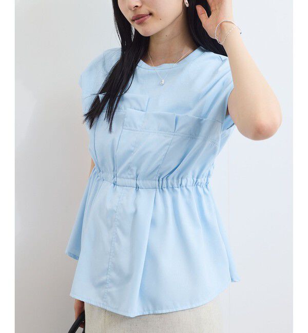 VIS「【WEB限定】ビスチェドッキングペプラムカットソー」|Tシャツ・カットソー|サックス(48)