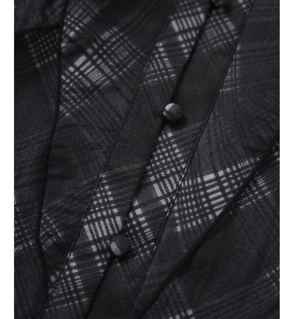 VIS「フロントフリルシアーチェックブラウス/イージーケア」|シャツ・ブラウス|