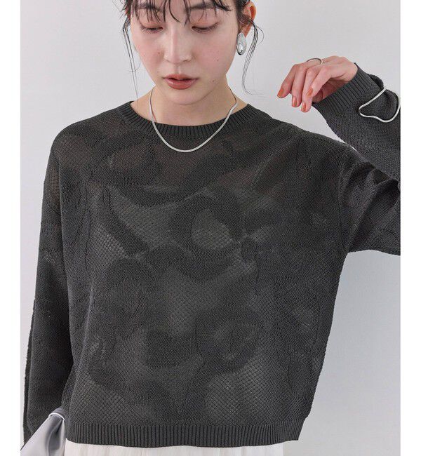 VIS「メッシュジャカードニットプルオーバー/イージーケア」|ニット・セーター|
