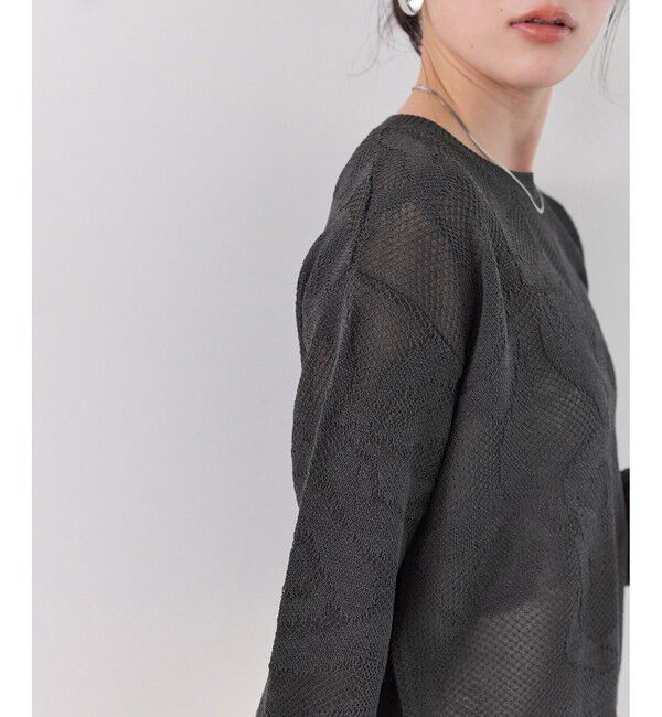 VIS「メッシュジャカードニットプルオーバー/イージーケア」|ニット・セーター|