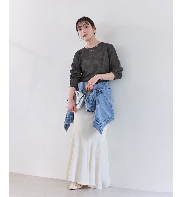 VIS「メッシュジャカードニットプルオーバー/イージーケア」|ニット・セーター|