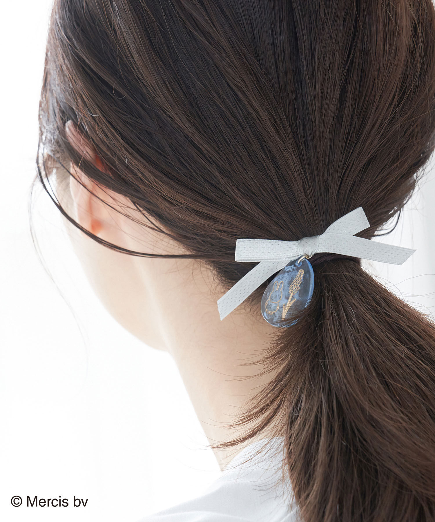 ROPE PICNIC PASSAGE「【miffy&times;ROPE' PICNIC】フラワーシャイニーリボンポニー」|ヘアゴム・シュシュ|
