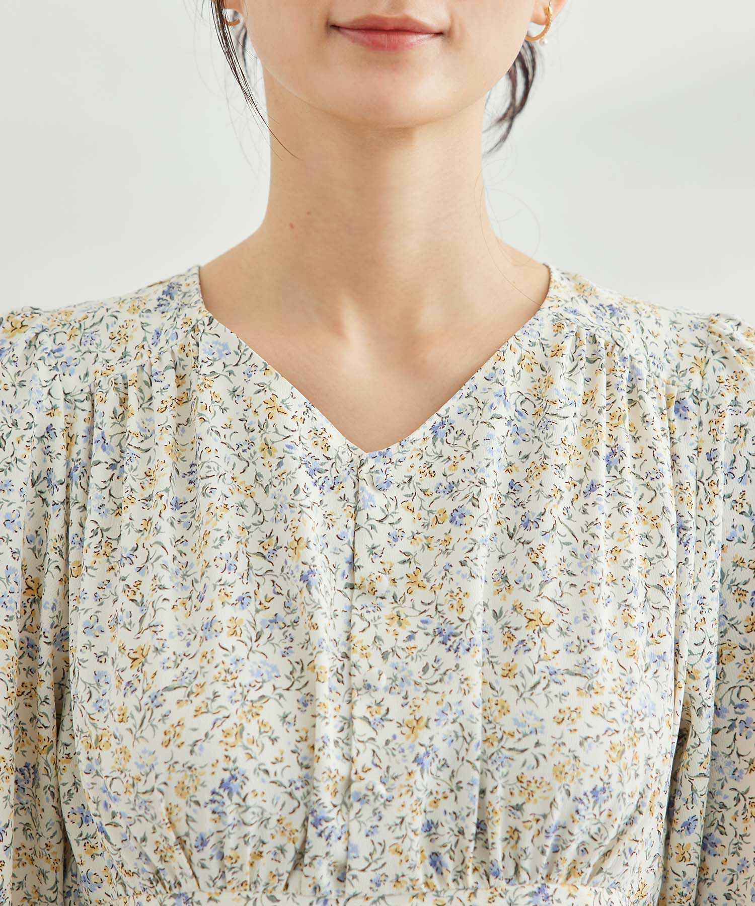 Rope&rsquo;Picnic「小花柄ハイウエストワンピース」|ワンピース|