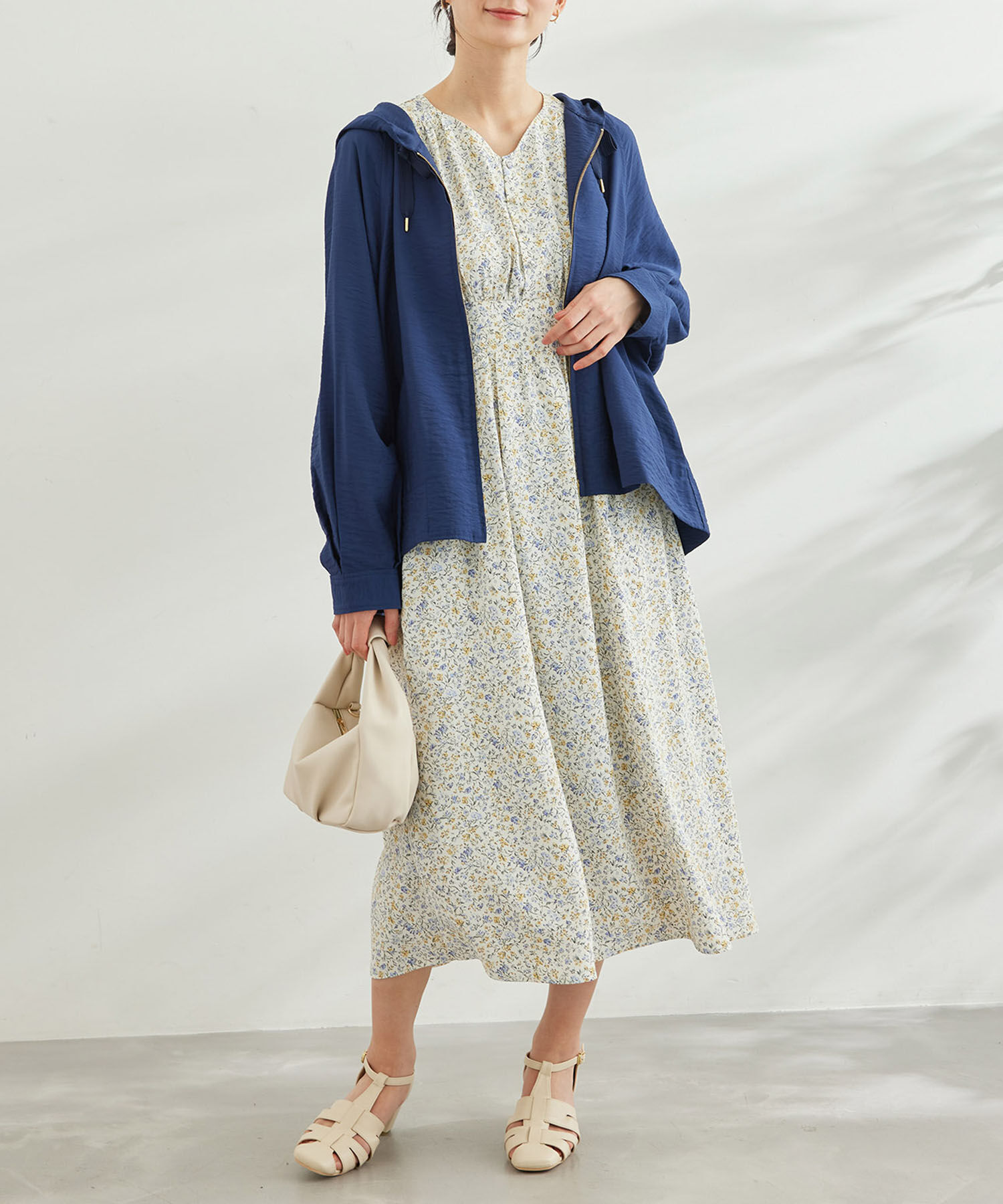 Rope&rsquo;Picnic「小花柄ハイウエストワンピース」|ワンピース|