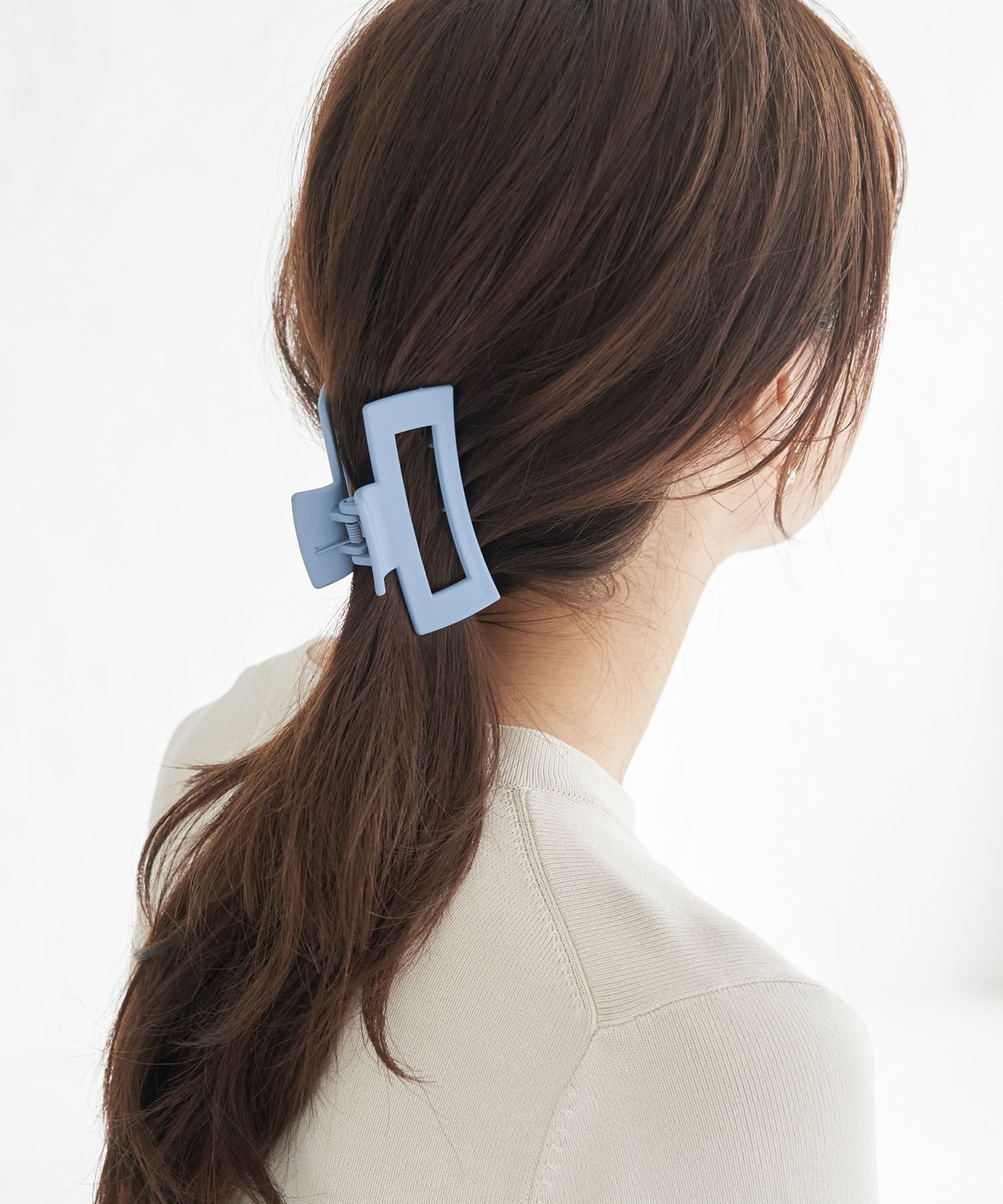 ROPE PICNIC PASSAGE「マットカラースクエアヘアクリップ」|その他|ブルー系(45)