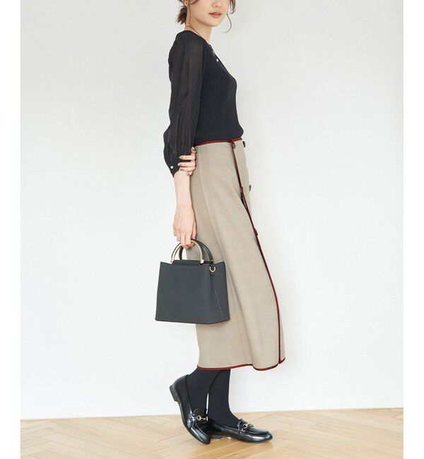 Rope&rsquo;Picnic「チェック＆無地リバーシブルスカート」|スカート|