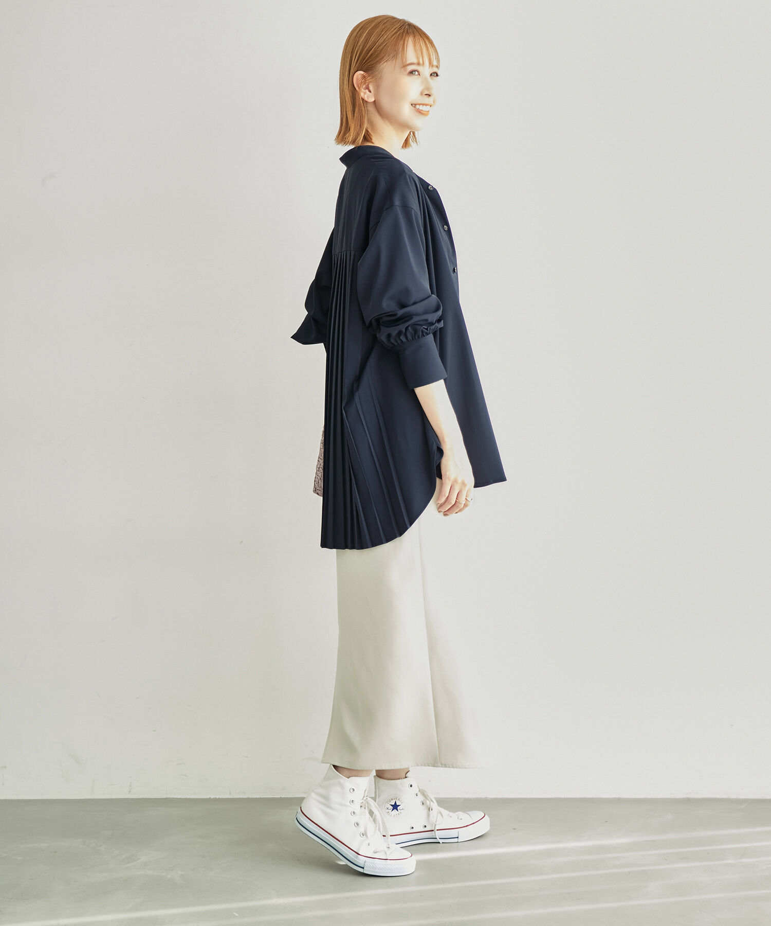 Rope&rsquo;Picnic「バックプリーツシャツブラウス」|シャツ・ブラウス|