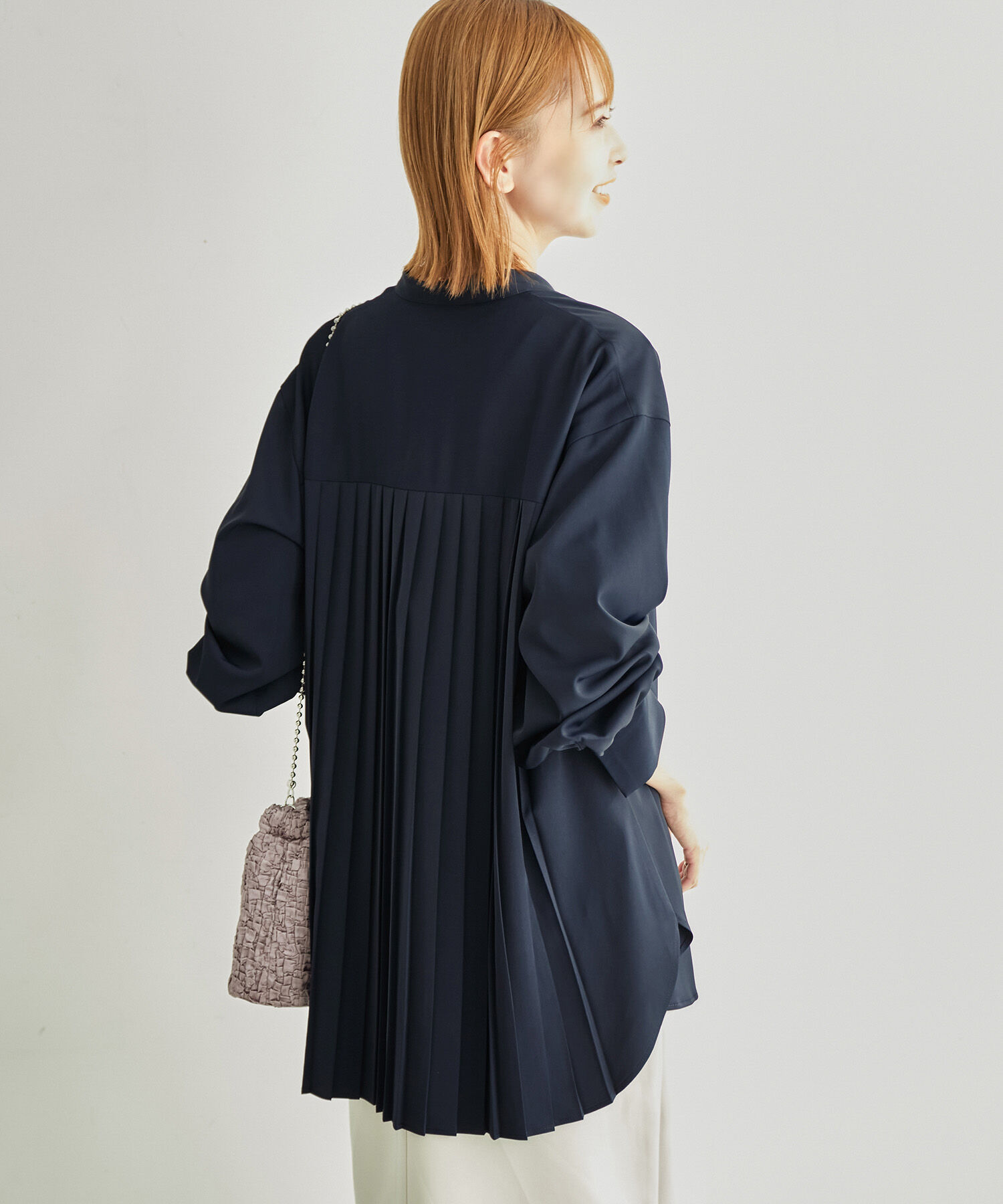 Rope&rsquo;Picnic「バックプリーツシャツブラウス」|シャツ・ブラウス|