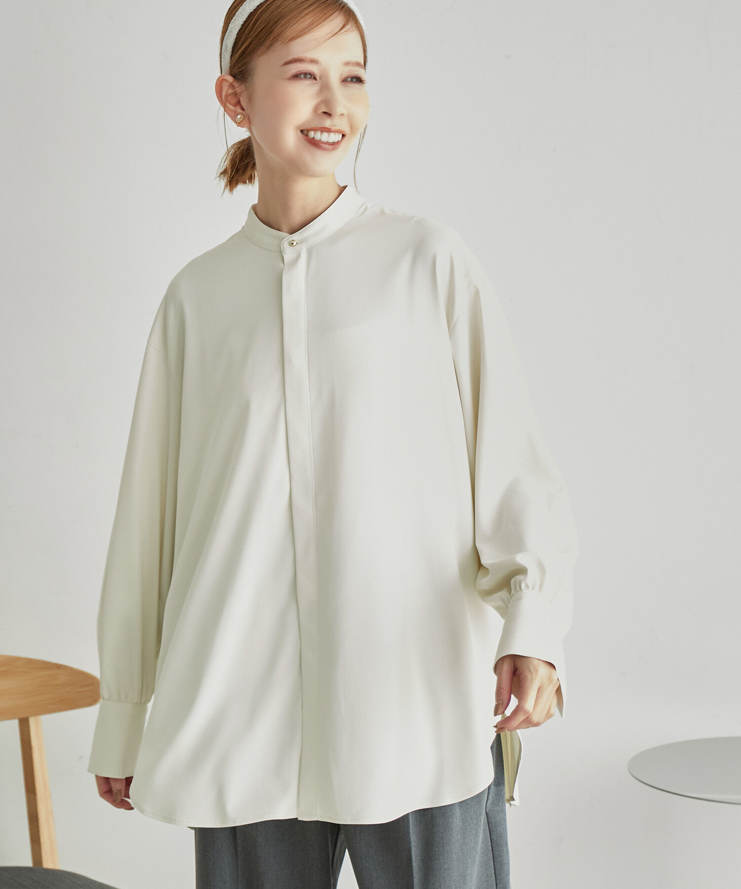 Rope&rsquo;Picnic「バックプリーツシャツブラウス」|シャツ・ブラウス|