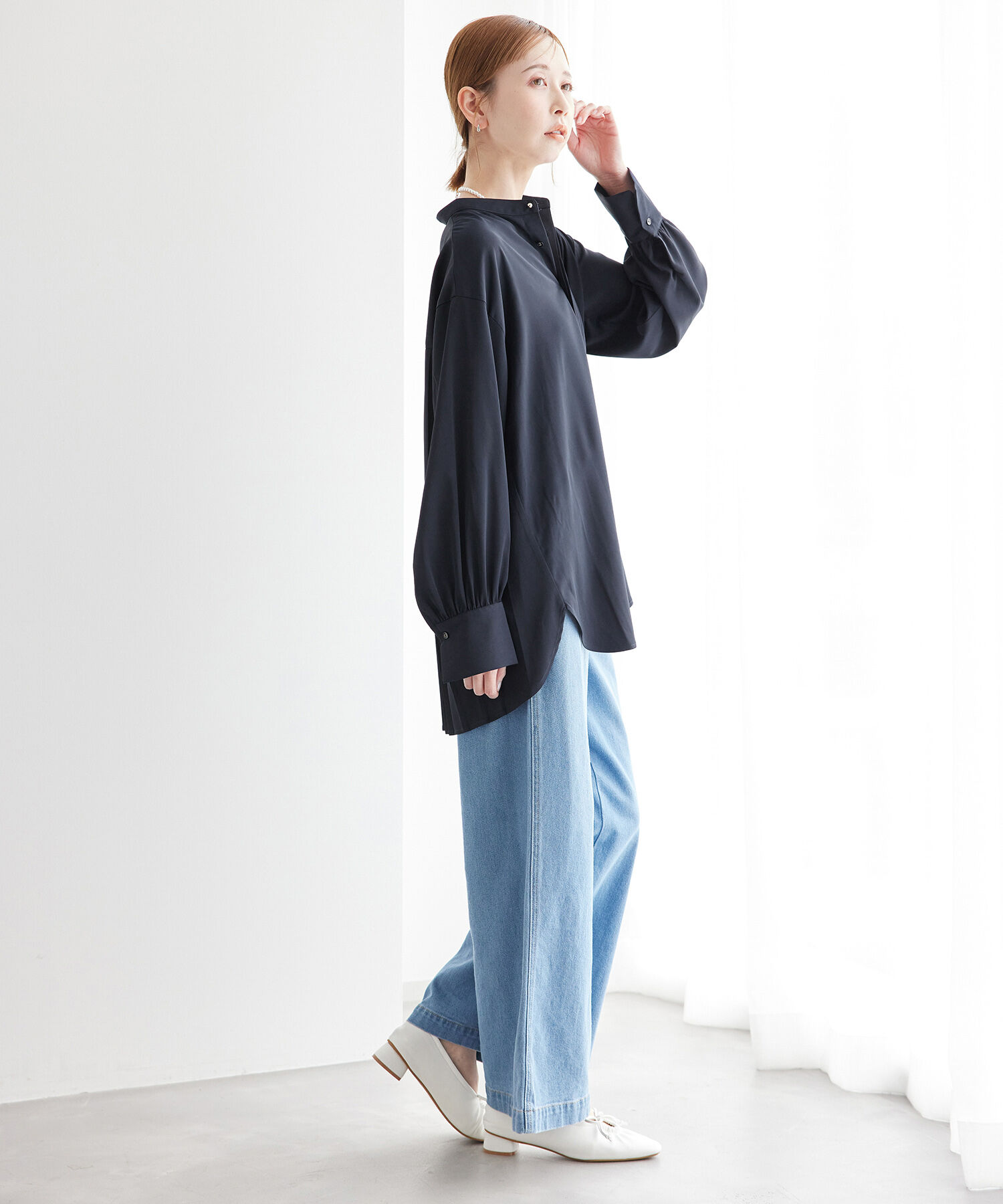 Rope&rsquo;Picnic「バックプリーツシャツブラウス」|シャツ・ブラウス|