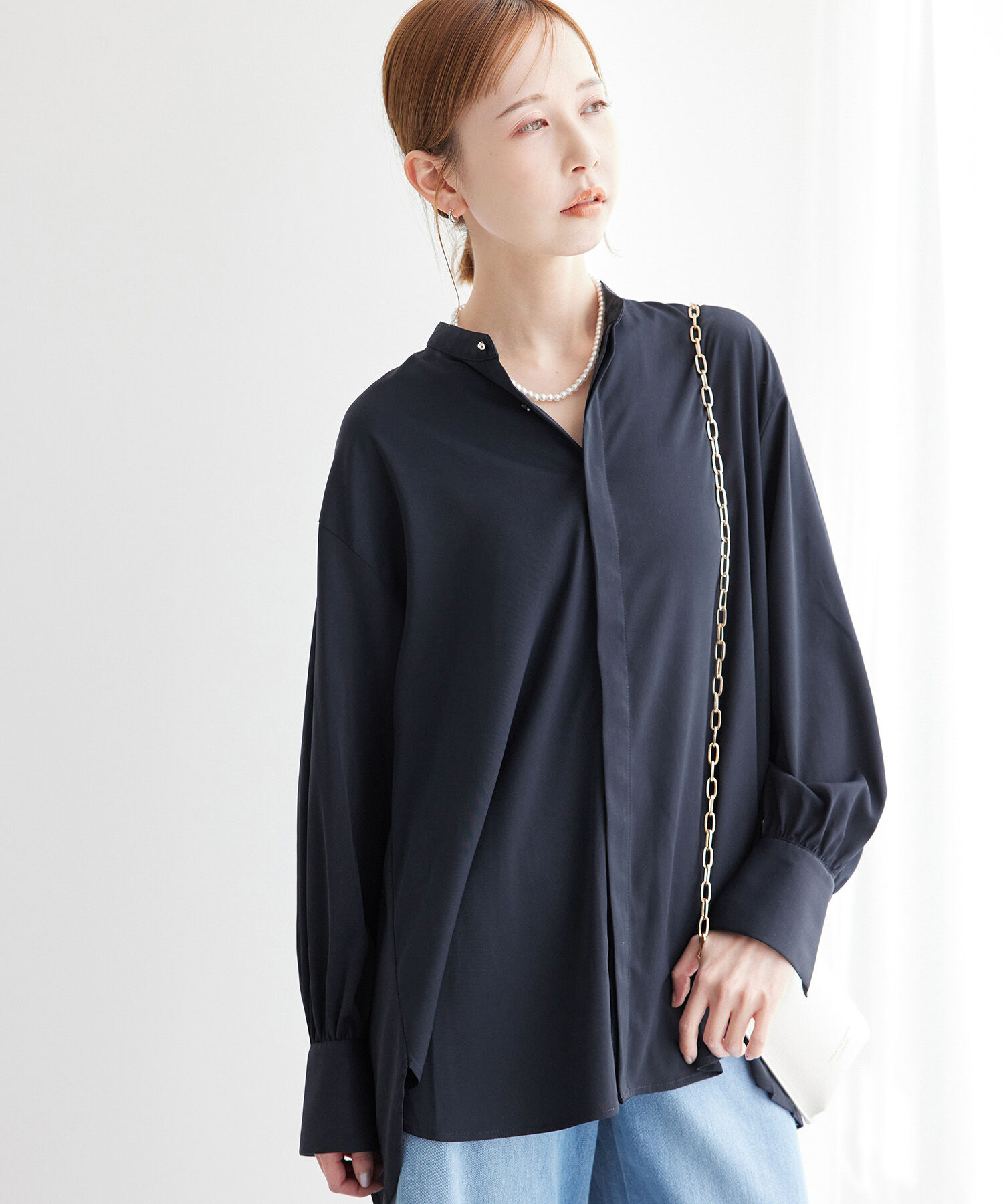 Rope&rsquo;Picnic「バックプリーツシャツブラウス」|シャツ・ブラウス|