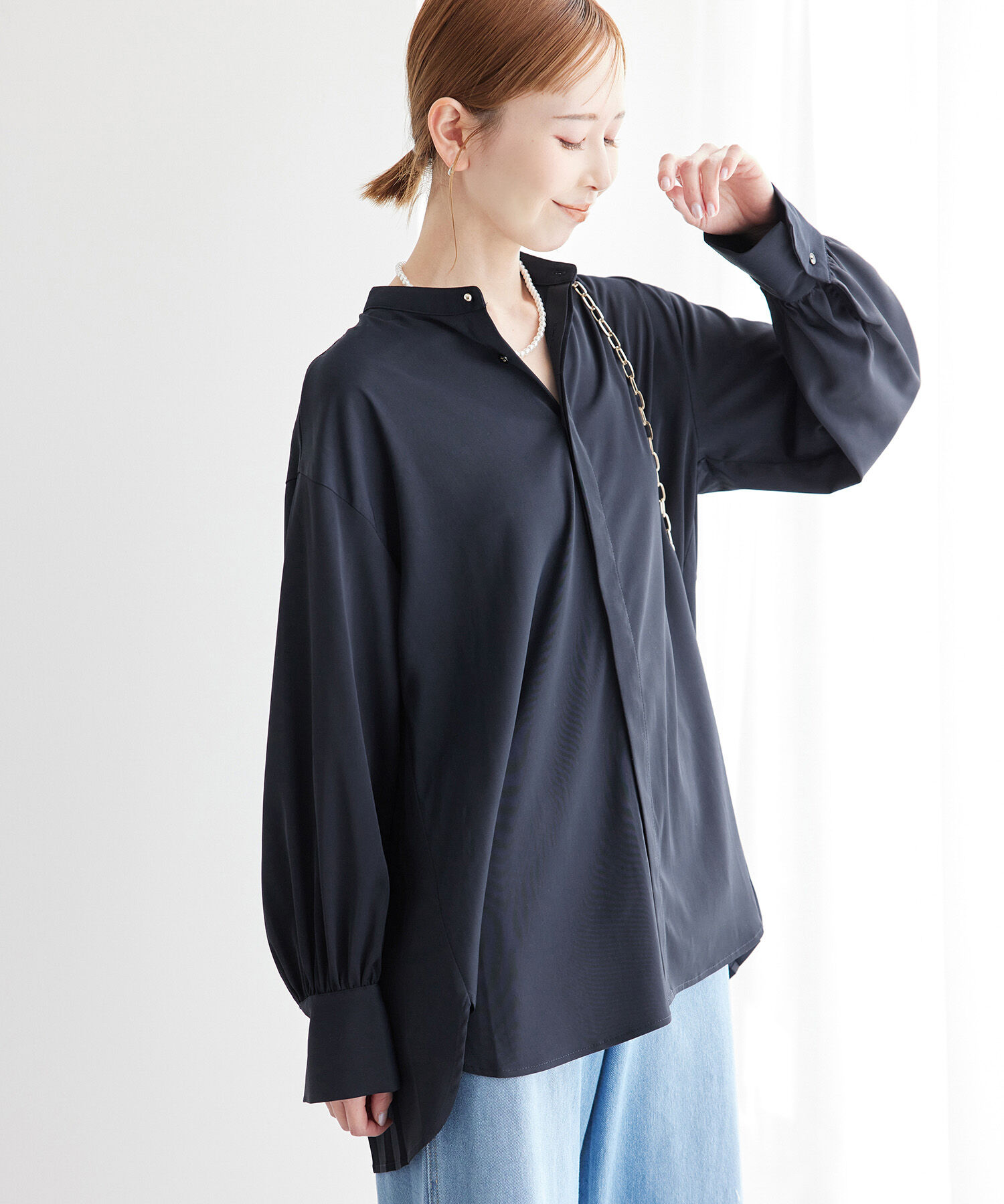 Rope&rsquo;Picnic「バックプリーツシャツブラウス」|シャツ・ブラウス|