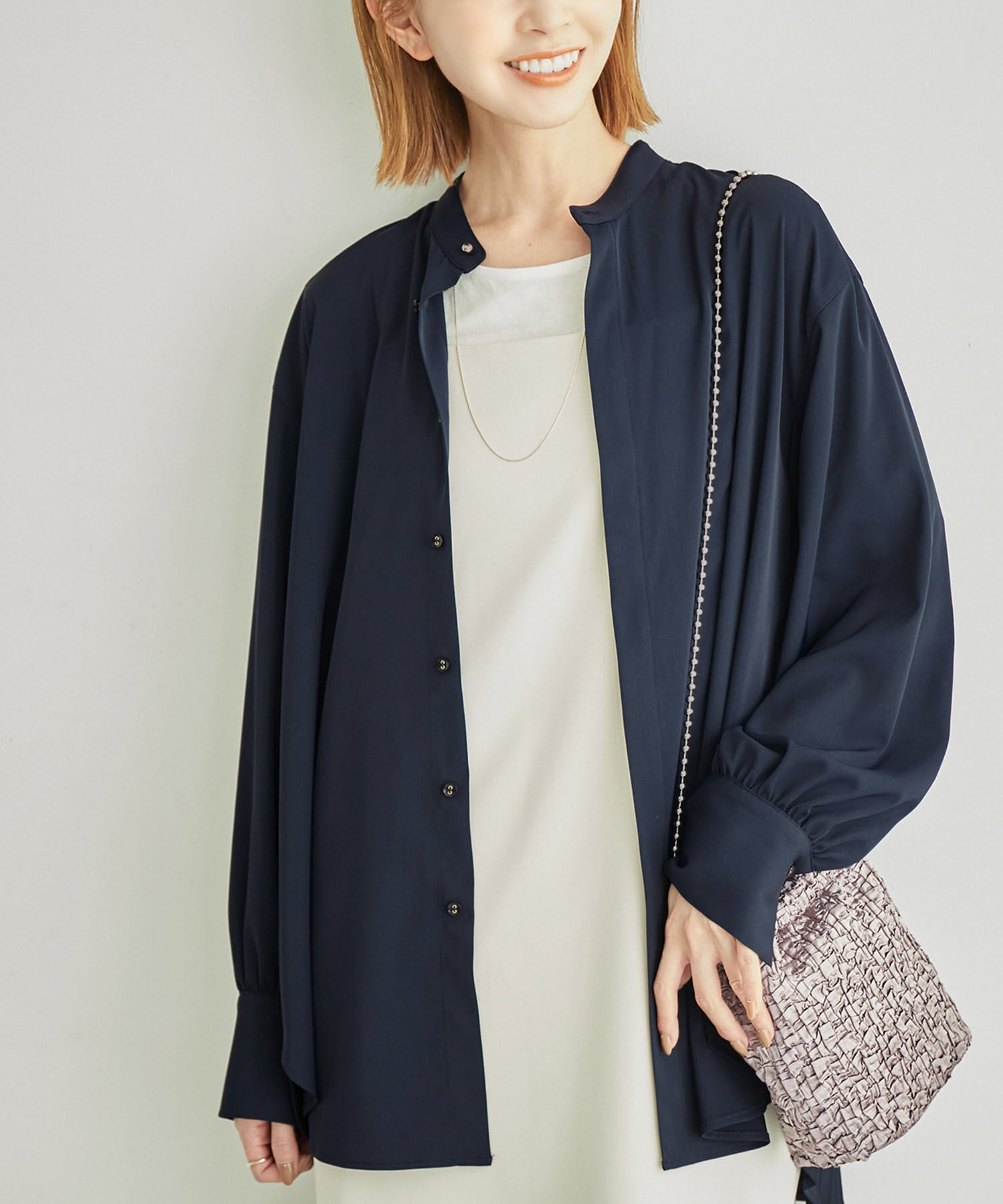 Rope&rsquo;Picnic「バックプリーツシャツブラウス」|シャツ・ブラウス|