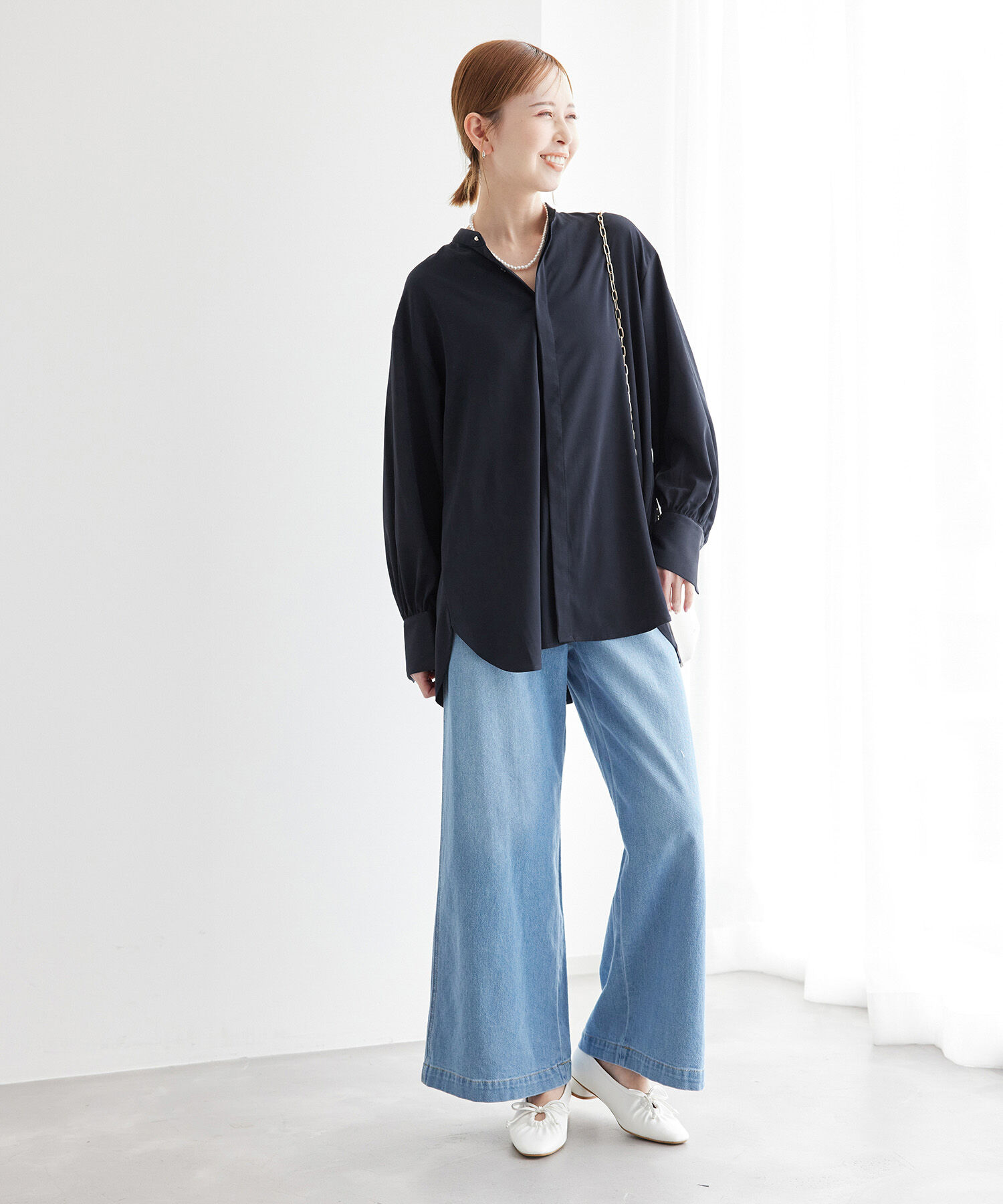 Rope&rsquo;Picnic「バックプリーツシャツブラウス」|シャツ・ブラウス|