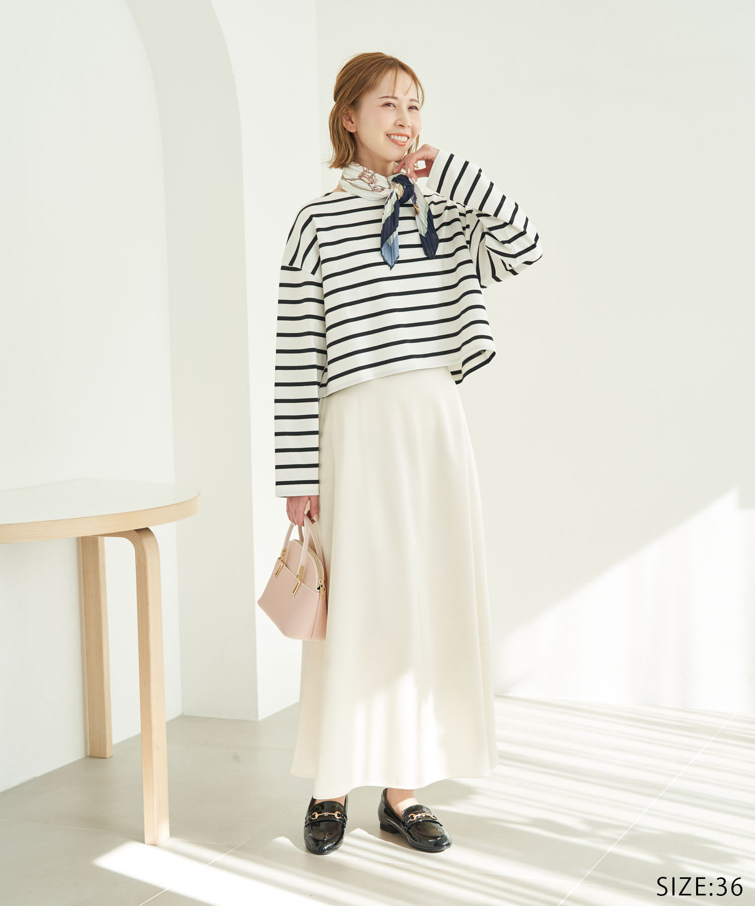 Rope&rsquo;Picnic「着丈が選べるボーダーカットトップス/リンクコーデ 」|Tシャツ・カットソー|