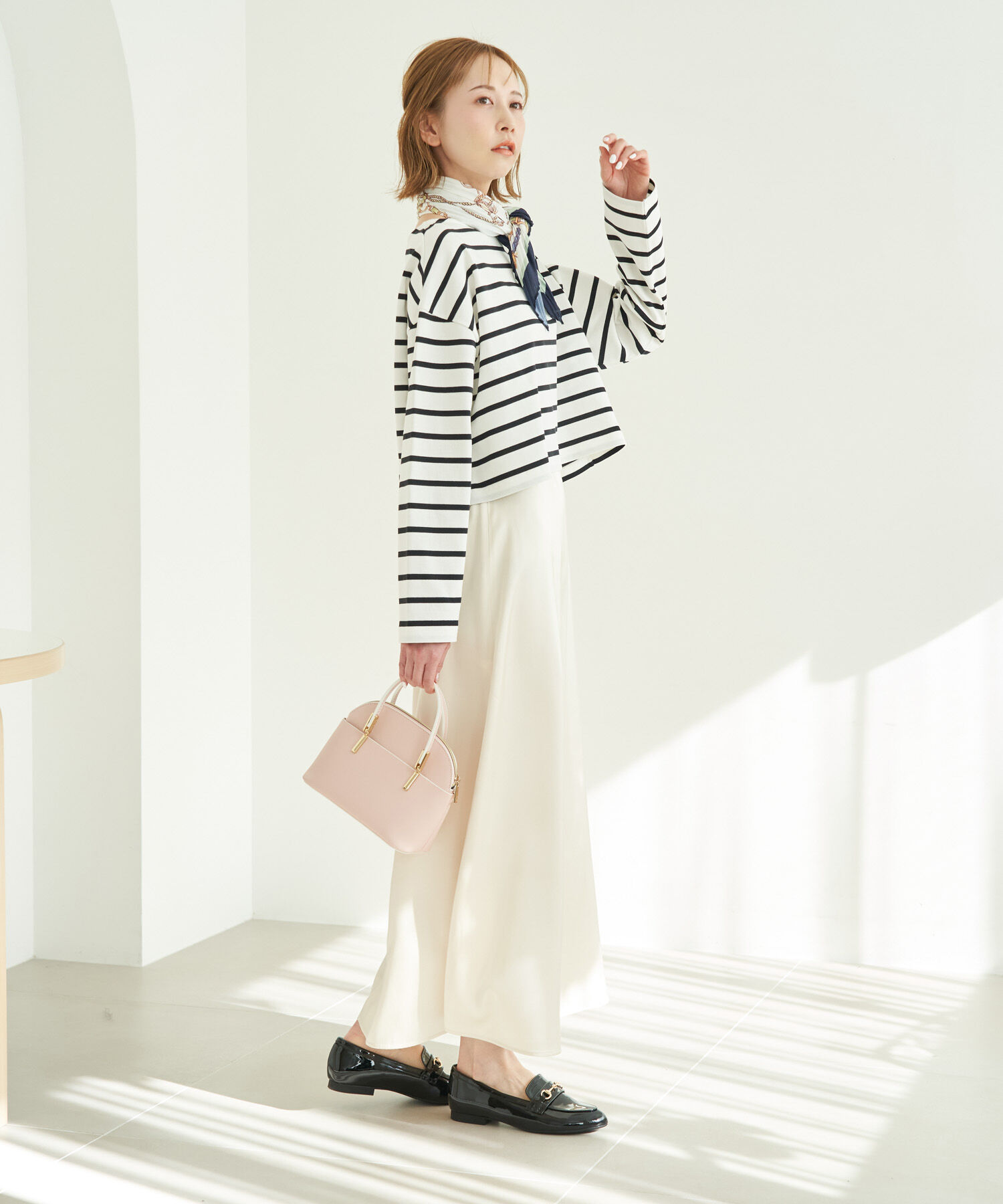 Rope&rsquo;Picnic「着丈が選べるボーダーカットトップス/リンクコーデ 」|Tシャツ・カットソー|